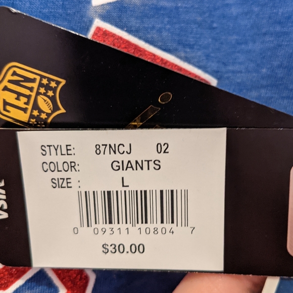 NFL Juniors NY Giants football tee NWT size large - Picture 4 of 5